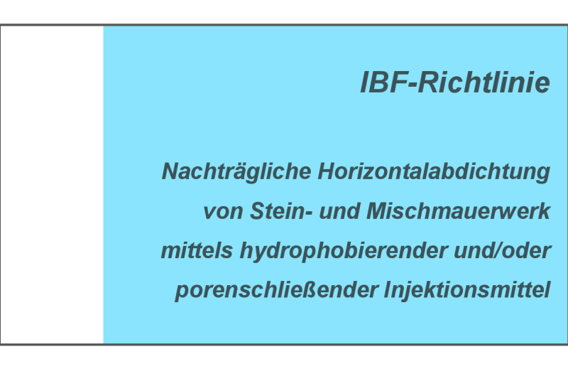 IBF Richtlinie Horizontalabdichtung IBF Richtlinie Horizontalabdichtung