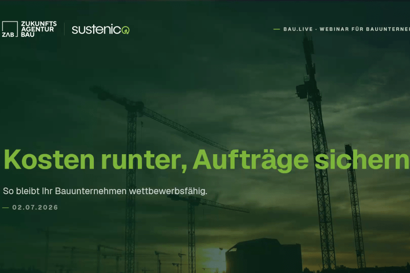 BAU.Live – Kosten runter, Aufträge sichern: So bleibt Ihr Bauunternehmen wettbewerbsfähig