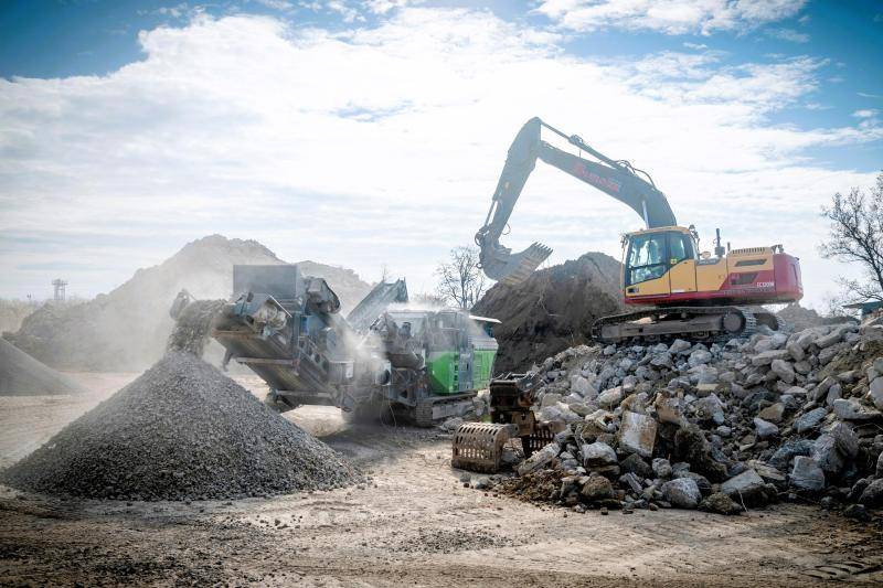 Foto Betonrecycling Baustelle