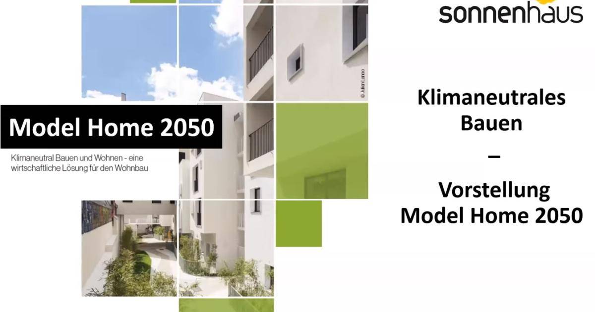 BAU.Live: Klimaneutrales Bauen - Vorstellung Model Home 2050 | Bildung ...